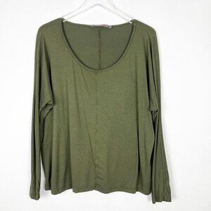 Feel the Piece by Terre Jacobs Long Sleeve Top. Olive Green. One Size Fits Most